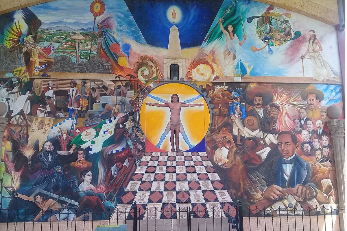 Homenaje a Francisco de Santiago Silva en el mural El municipio libre de Jerez. | Foto: Cortesía.