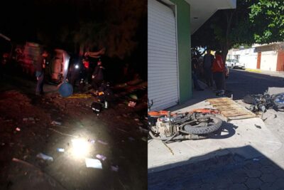 Se registran dos aparatosos accidentes en Tlaltenango: Hay un salgo de dos heridos