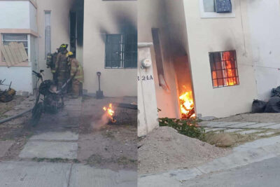 Se incendia una casa en el fraccionamiento Valle Dorado en Guadalupe