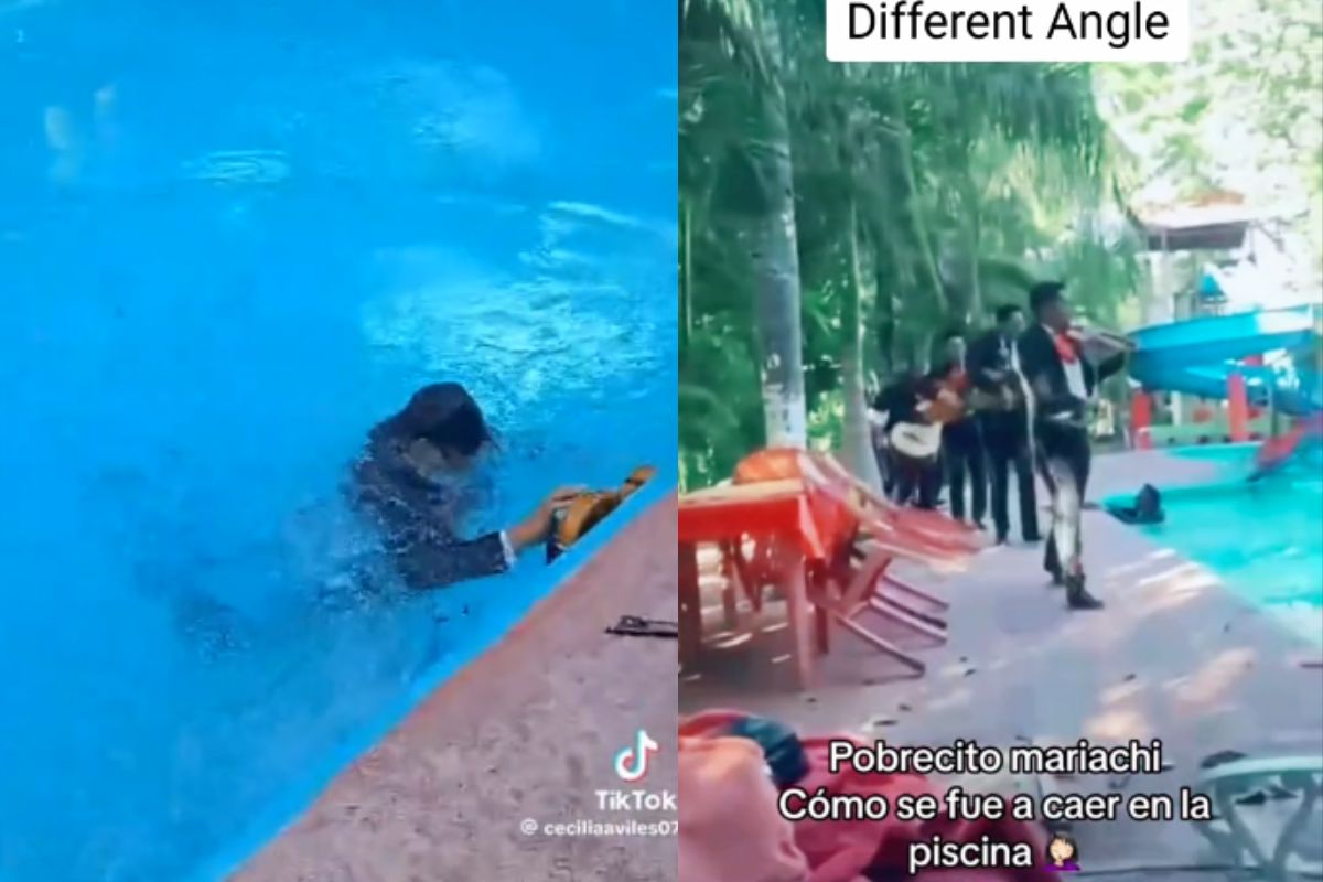 [VIDEO] ¡Mariachi al agua!, comienza la serenata en la piscina