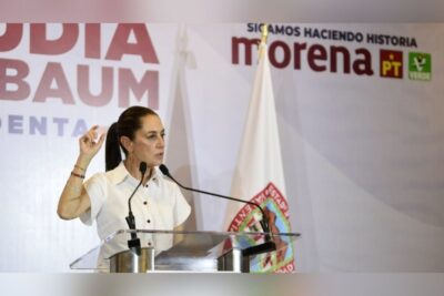 La candidata presidencial, Claudia Sheinbaum; comentó que "la oposición pretende resolver la violencia con violencia".