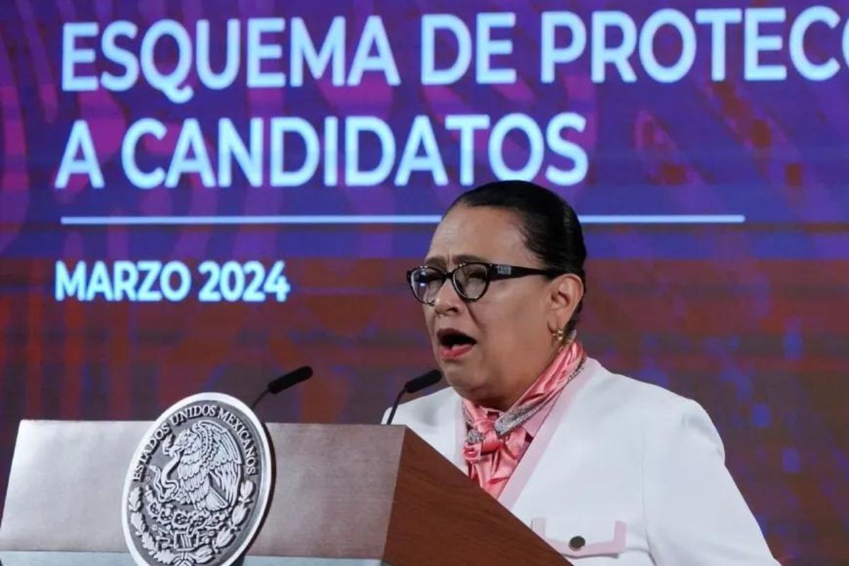 Rosa Icela Rodríguez Velázquez; habló sobre la protección de los candidatos de cara a las elecciones que se avecinan.