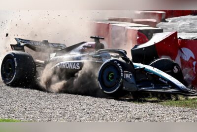 El piloto británico George Russell (Mercedes) sufrió un aparatoso accidente durante las últimas vueltas del Gran Premio de Australia 2024.