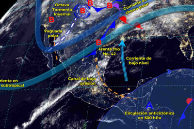 Mapa meteorológico de México de hoy 25 de marzo de 2024
