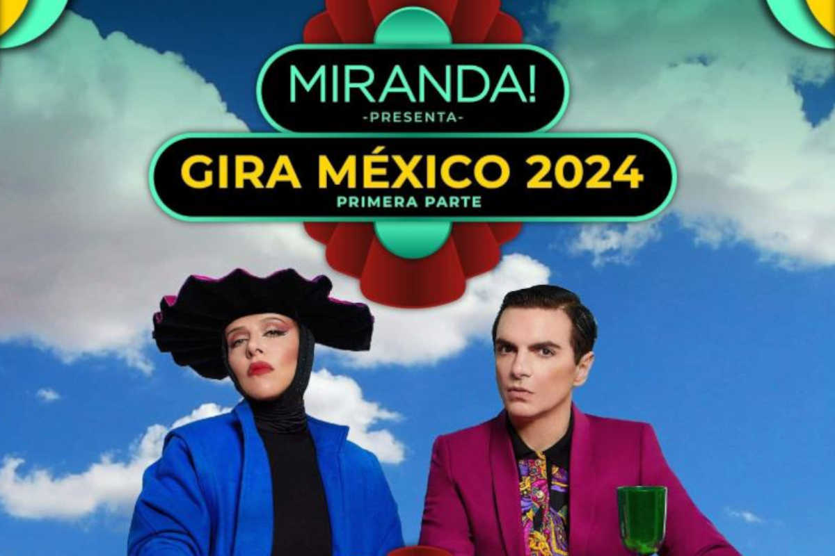 a banda argentina Miranda! ha anunciado una nueva gira de conciertos por México, donde entre sus primeras fechas anunciadas está Zacatecas.
