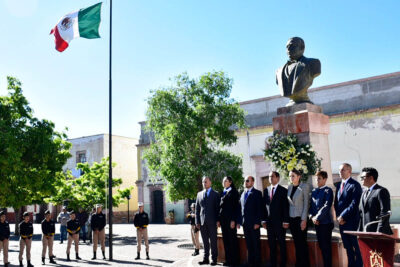 Conmemoran en Guadalupe 218 años del natalicio de Benito Juárez