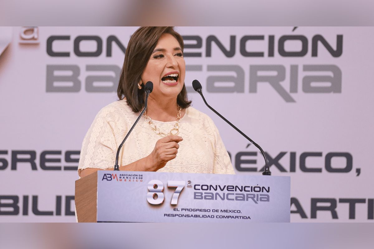 La candidata de la coalición, Xóchitl Gálvez llamó a los banqueros a trabajar juntos para impulsar el desarrollo económico del país.