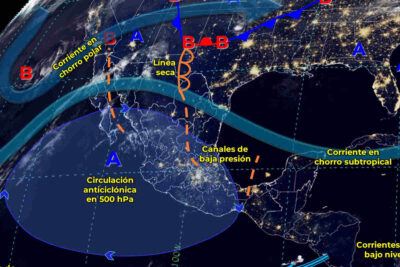 Mapa meteorológico de México de hoy 24 de abril de 2024