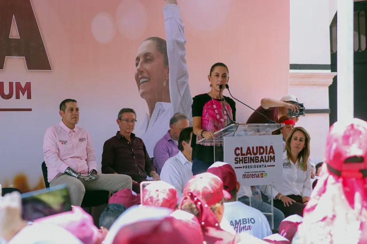 Claudia Sheinbaum, candidata presidencial de Morena, PT y Partido Verde Ecologista; aseguró que pese a la guerra sucia que ha impulsado la oposición.