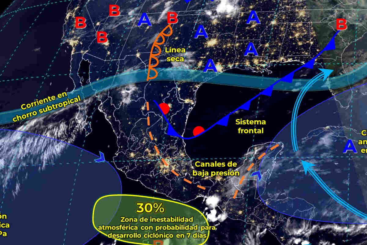 Mapa meteorológico de México de hoy 15 de mayo de 2024