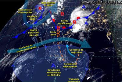 Mapa meteorológico de México de hoy 5 de mayo de 2024