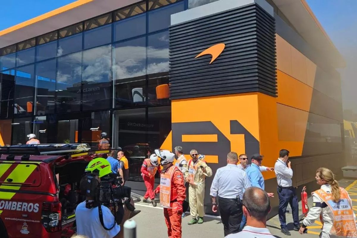 El paddock hospitality de McLaren en el Circuit de Barcelona-Catalunya; donde este fin de semana se está desarrollando el Gran Premio de España 2024