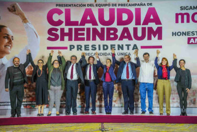Equipo de precampaña de Claudia Sheinbaum en estas elecciones 2024. | Foto: Cortesía.